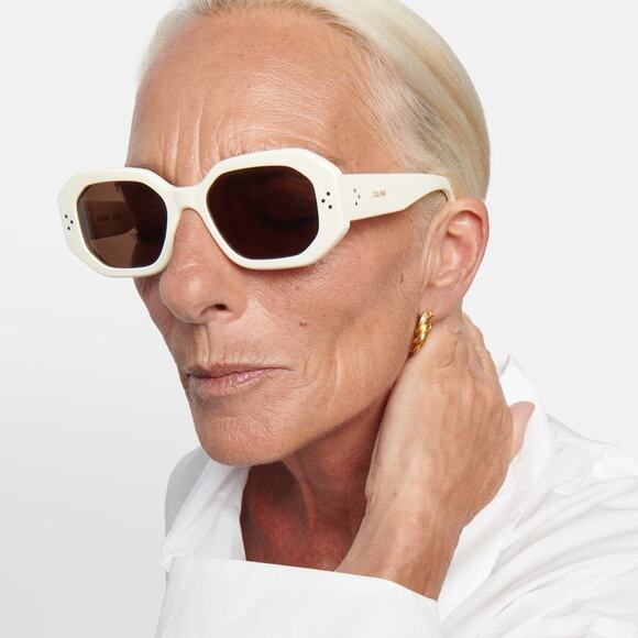 New! CELINE Sunglasses CL40255I 25E, Off-White color, Authentic - Picture 7 of 10